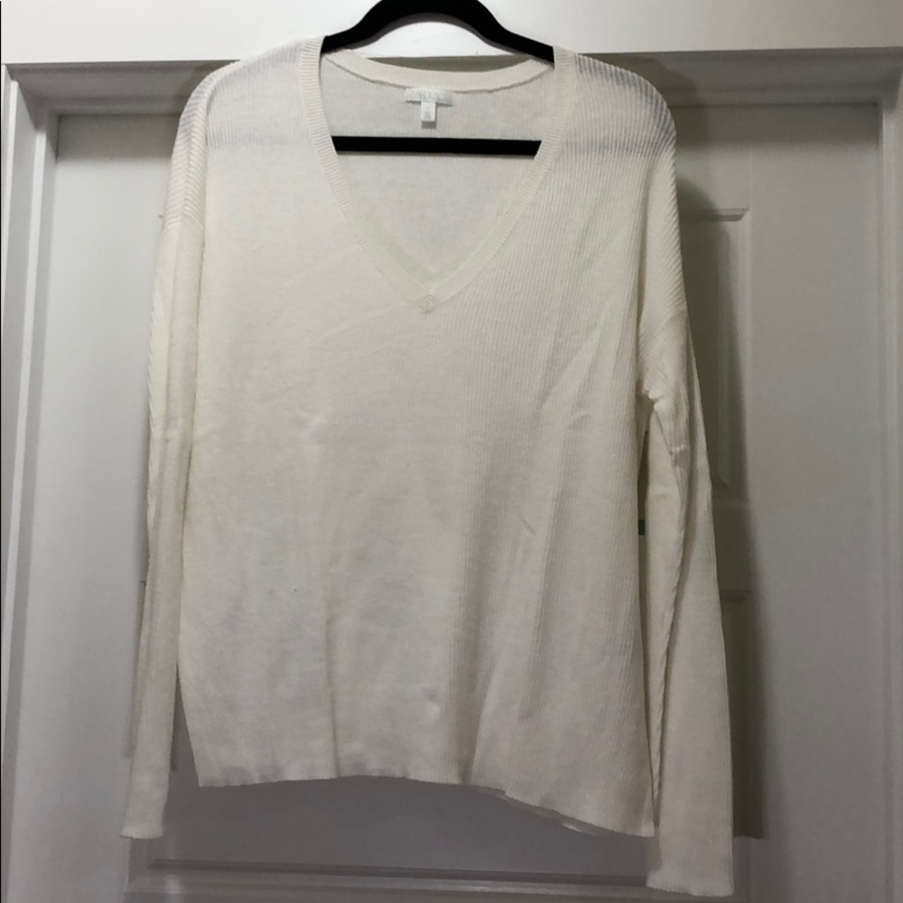 Cream V-Neck Sweater